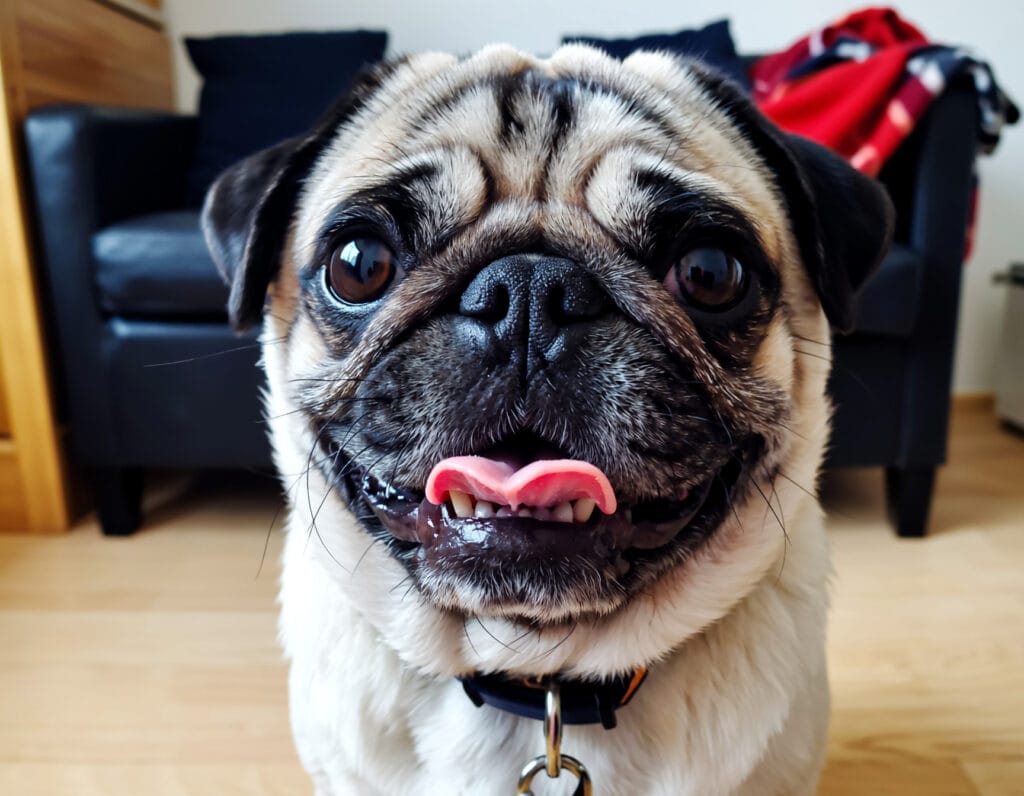 Smiling pug